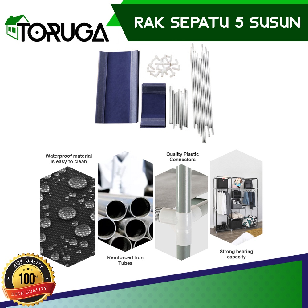 Rak Sepatu 5 Susun Stainless Amazing Shoes Rack Motif Kartun Lucu Unik Portable Foldable Mudah Bongkar Pasang Praktis Kekinian