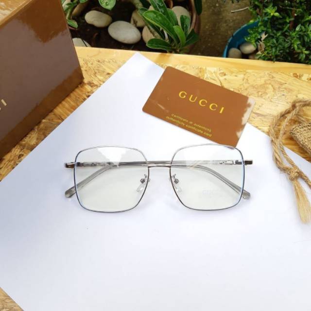 FRAME KACAMATA 7335 SILVER (Lensa BLUERAY)