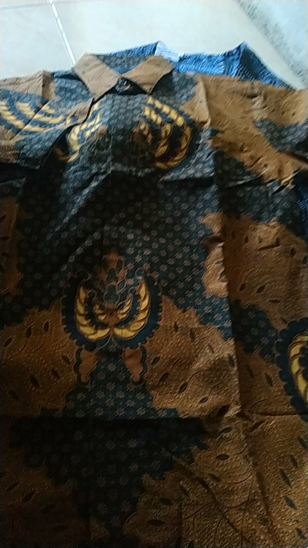 Kapal Kandas Sogan Pendek Kemeja Batik Pria Slimfit Full Furing Katun Primisima