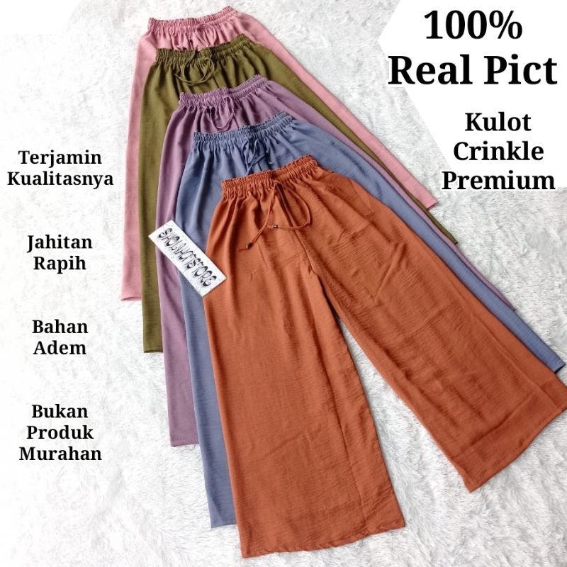 KULOT CRINKLE AIRFLOW IMPORT PREMIUM FIT XXL PINGGANG HIGHT WAIST TALI SERUT/ CELANA KULOT PANJANG  KRINGKEL PREMIUM SIZE XL SIZE XXL / DAILY CULLOTE HIGHWAIST / KULOT AIRFLOW / KULOT RUBY CRINKLE CULLOTE PANTS JUMBO / KULOT POLOS JUMBO / SHOLIHATSTORE