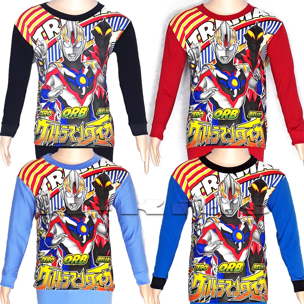 MKids88 - Baju Setelan Anak Laki-Laki Superhero Karakter Ultraman / Baju Tidur Anak Piyama Ultraman