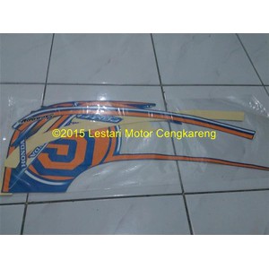 Stiker / Stripping / Lis body Scoopy FI biru