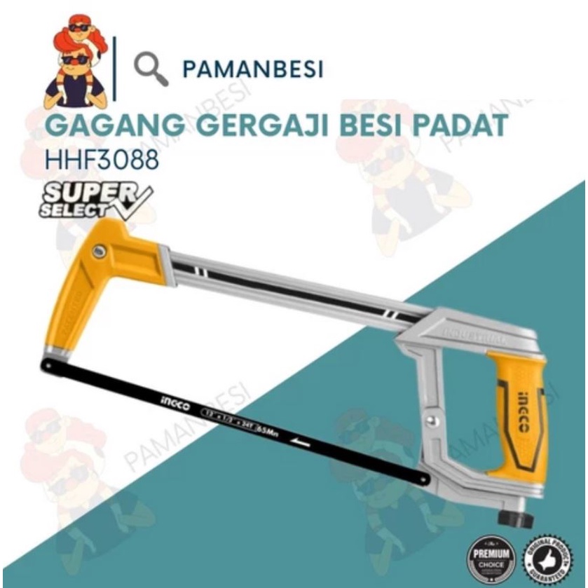 HHF3088 GAGANG GERGAJI BESI HIGH LEVERAGE 12" INGCO HHF 3088 HACKSAW