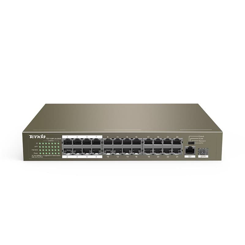 TENDA TEF1126P - 24 Port 10/100Mbps Desktop Switch with 24 Port Poe