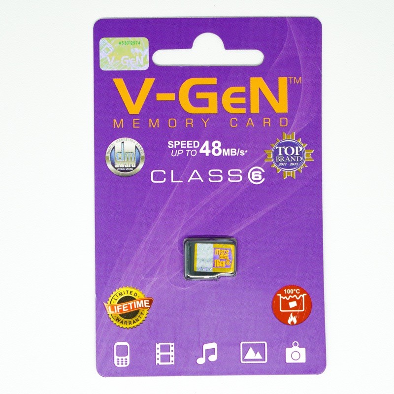 Micro SD 4GB / 8GB / 16GB / 32GB V-GeN Memory Card Original Garansi Resmi Vgen Class 6-16GB