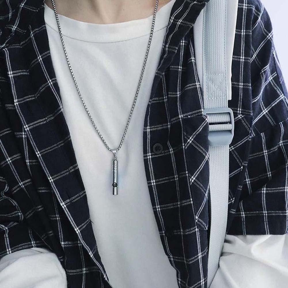 Kalung Peluit Agustina Gaya Trendi Sederhana Keren Hip-hop Aksesoris Perhiasan Alloy Sweater Rantai