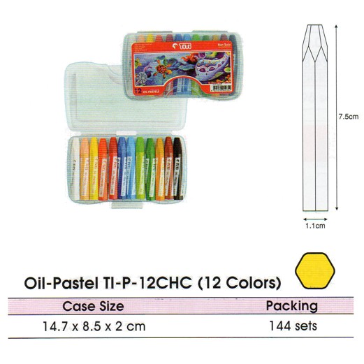 Titi crayon oil pastel 12 warna 12S/12CHC/12CR