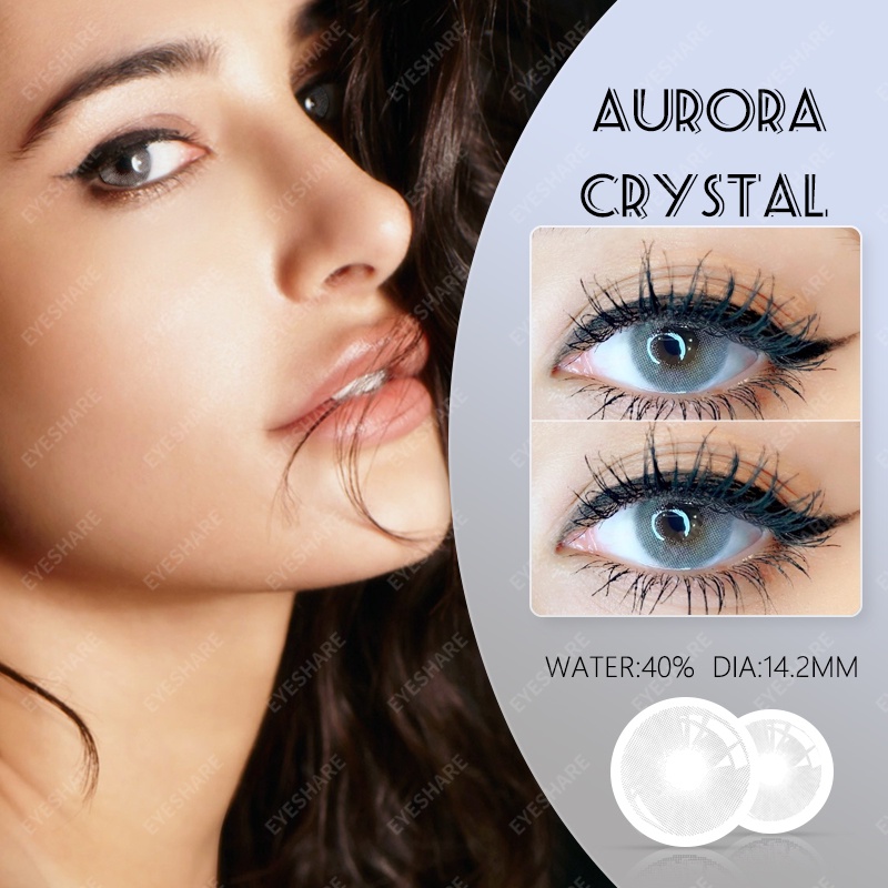 (COD)Menyinarimu Softlens Crystal 14.2mm Warna Lensa Kontak Soflen Softlen