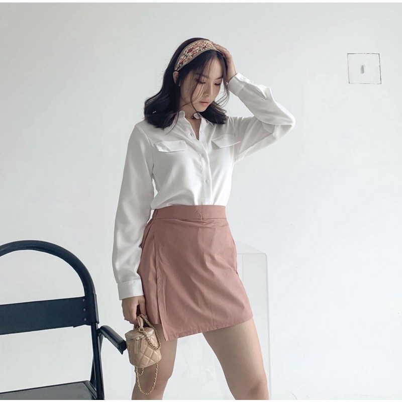 AYANA LONGSLEEVE TOP BLOUSE PREMIUM KOREA - OUTFIT KANTORAN KOREA - KEMEJA PESTA - ATASAN TANGAN PANJANG WANITA BUSUI FRIENDLY - BAJU MENYUSUI - ATASAN UNTUK KONDANGAN - HADIAH / KADO ULTAH CEWEK