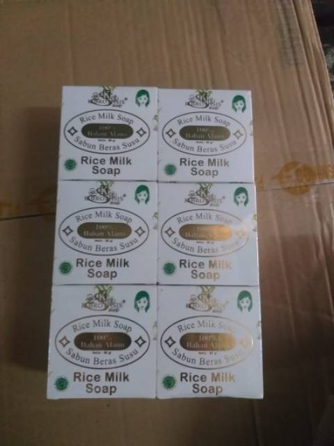 LUSINAN Sabun Beras Susu Rice Milk Soap 12