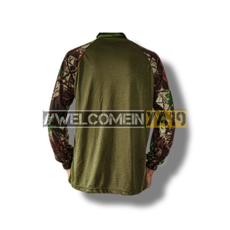 Fullset Baju Reglan Hunting Loreng Camo Perbakin / Baju Sniper Berburu Camo Perbakin / Setelan Outdoor Camo Perbakin