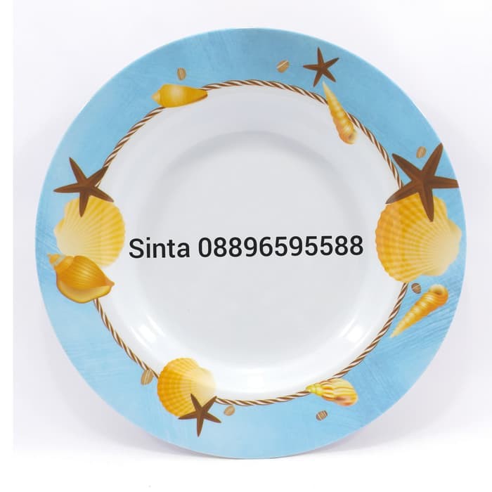 Piring Melamin Onyx Motif Kerang