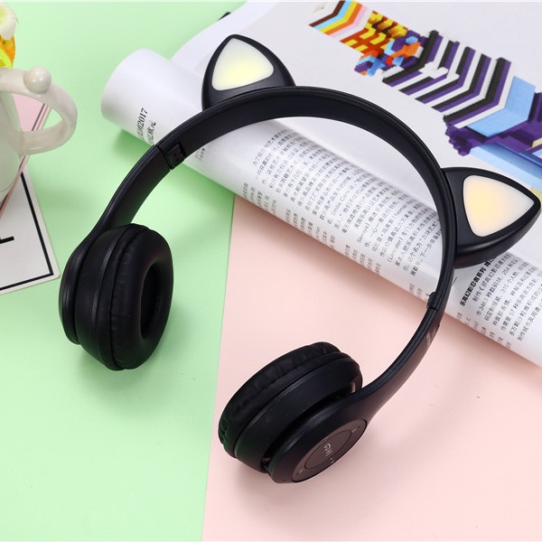 Headphone LASER Cat Ear LED Wireless Bluetooth 5.0