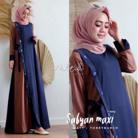 Baju Gamis Muslim Terbaru 2021 Model Baju Pesta Wanita kekinian Bahan Katun Kekinian ABG setelan