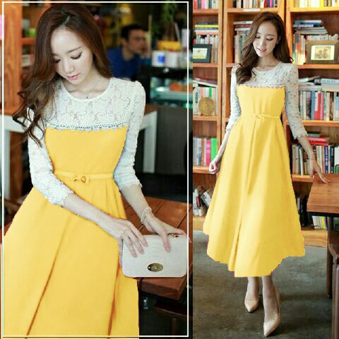 [DRESS KORI SL]Dress Wanita Spandek Varian warna