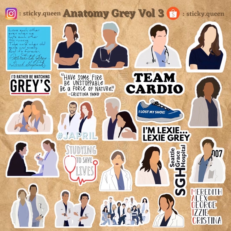 

STICKER TUMBLR ANATOMY GREY VOL 3