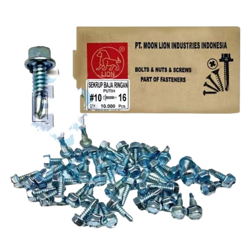 1KG BAUT ROOFING TASO BAJA RINGAN 10 X 16 MM (L) MOON LION