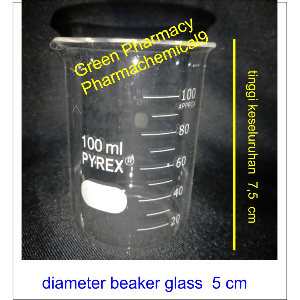 beaker glass gelas piala 100 ml cc pyrex