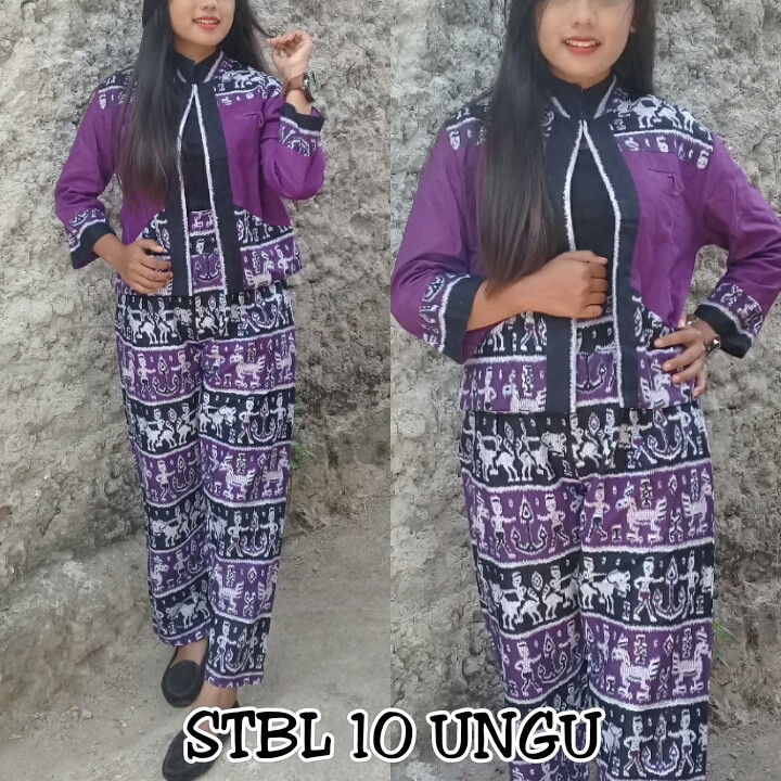 SETELAN BLAZER BLEZER BATIK PAKAIAN WANITA MURAH MODERN TRENDY