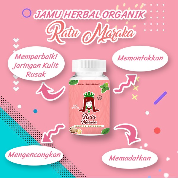OBAT Pil Jamu Herbal Pembesar Pengencang Montok Payudara RATU MARAKA Ori Asli Madura Ampuh Permanen