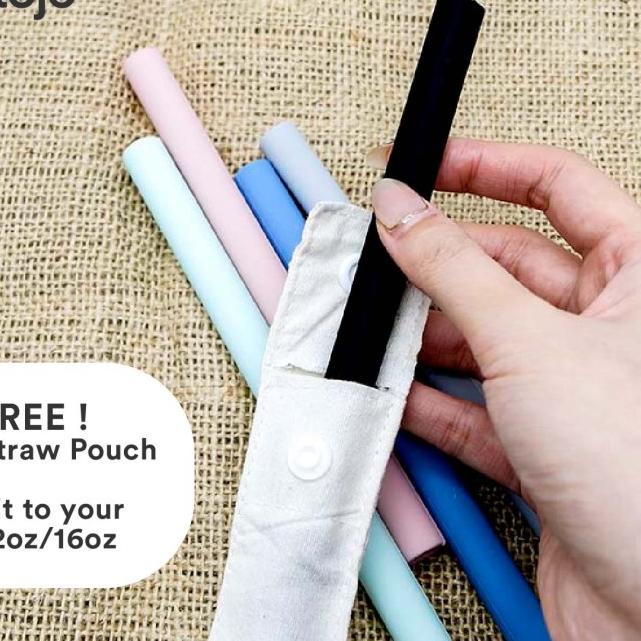 ➣ Silicone straw stojo/Sedotan stojo/sedotan lipat - nutmeg ♠