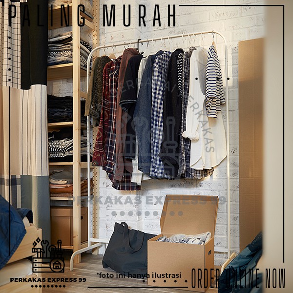 Stand Hanger RAK Gantungan Baju Portable Minimalis 100% BESI