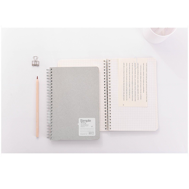 PMM Simple Basic Spiral Notebook Grey Sand Buku Catatan B5 Blank Kosong