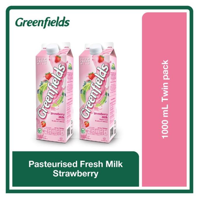 

[COD] [Twinpack] Susu Segar Greenfields - Fresh Milk Strawberry 1L x 2pcs [COD]