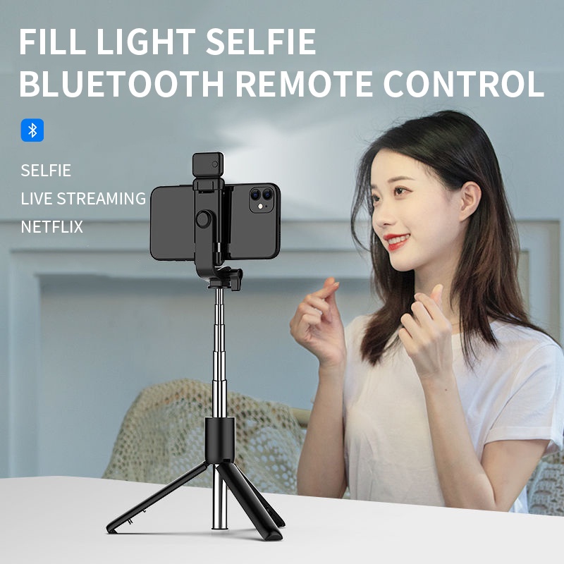 Selfie Stick Tongsis Bluetooth Tripod Stand HolderRemote 3 in 1