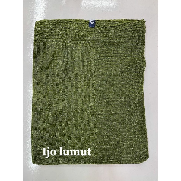 PASHMINA RAJUT GLITER / PASHMINA RAJUT PENGANTIN / PASHMINA PREMIUM-Hijau lumut