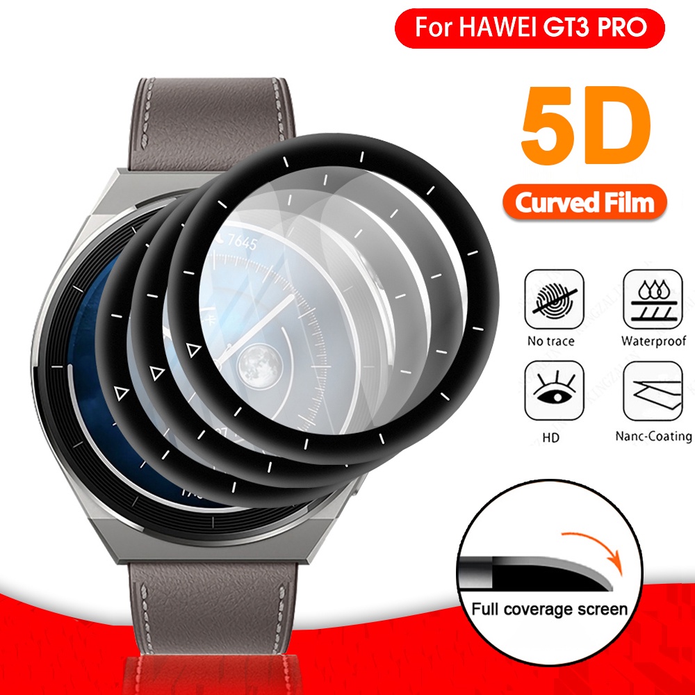 Pelindung Layar Smartwatch 3D Curved 43mm 46mm Untuk Huawei GT 3 Pro