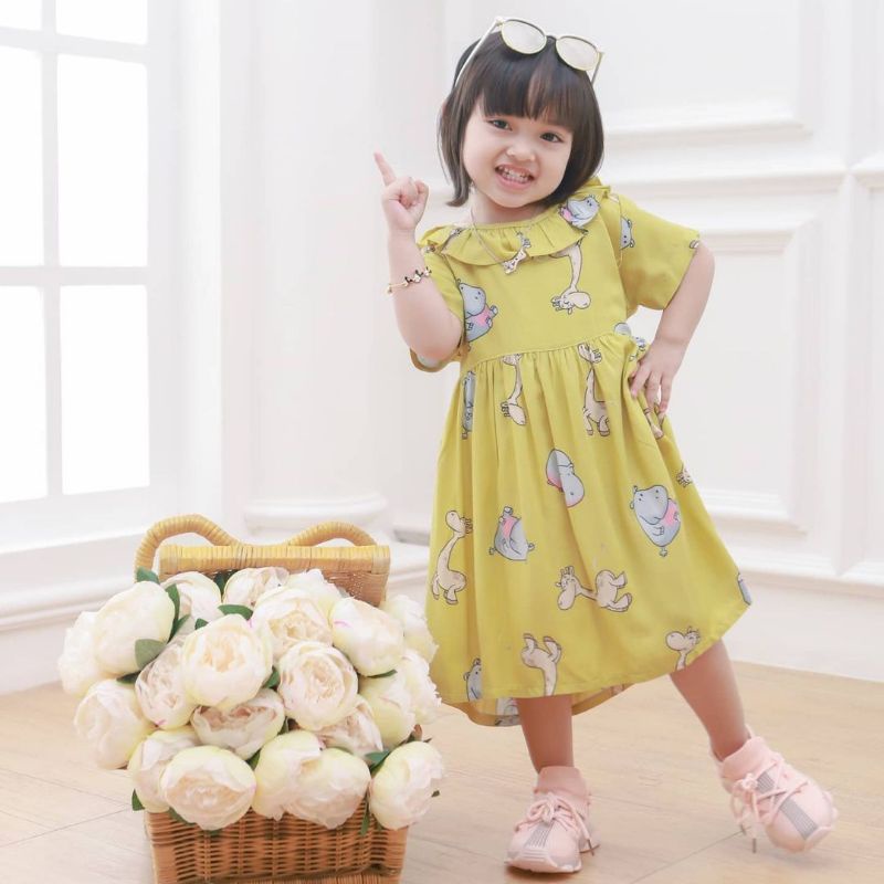 Afsheenastore Dress Anak Rayon Minie