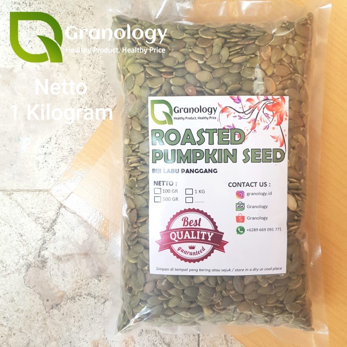 

Biji Labu Oven / Roasted pumpkin Seed (1 kilogram) by Granology