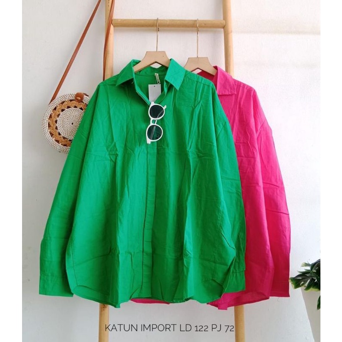 ATASAN KEMEJA WANITA POLOS - KEMEJA WANITA MURAH - KEMEJA OOTD KEKINIAN - KEMEJA KERJA WANITA