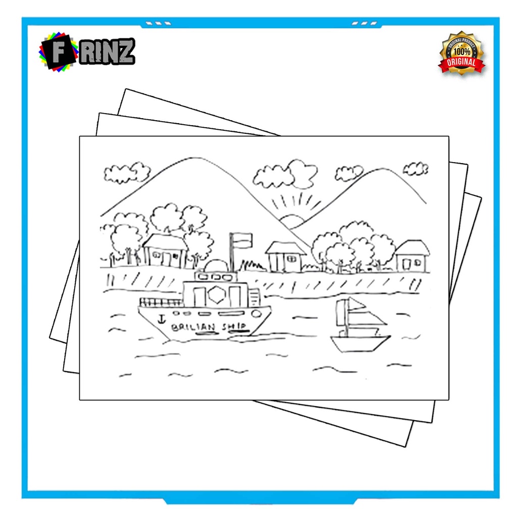 Gambar Sketsa Mewarnai ~ 17 . Pemandangan Part 1 / Seketsa Lukis / Drawing Sketch / Menggambar-04