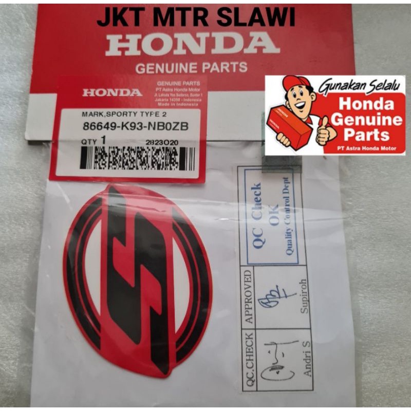 86649-K93-NB0ZB striping stiker panel new esp scoopy esp 2017-2020 asli honda