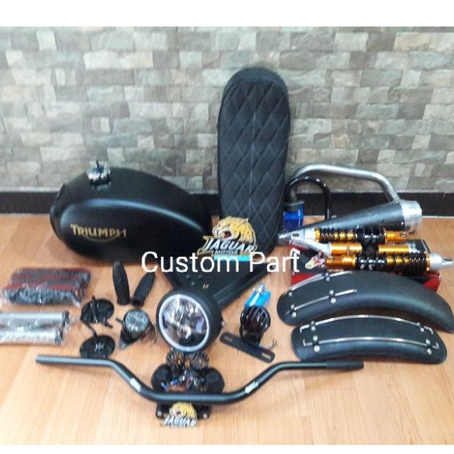 Paket Body Custom Japstyle Bratstyle Scrambler Glpro Megapro Old Tiger Thunder 125 Scorpio Byson