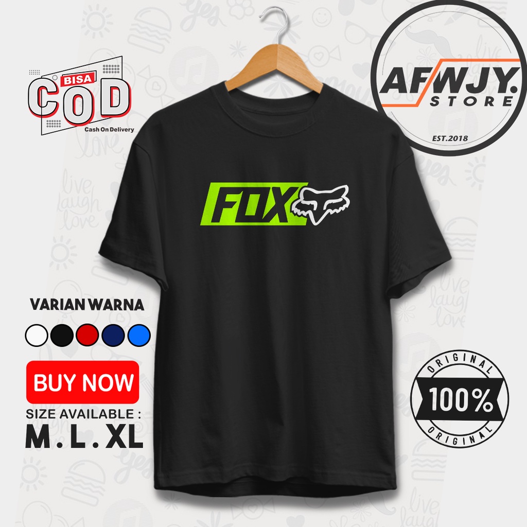 Pakaian Baju Kaos Sablon FOX RACING / FOX RACING PRODUCT / Sablon Custom KAOS PRIA BAJU ATASAN JERSE