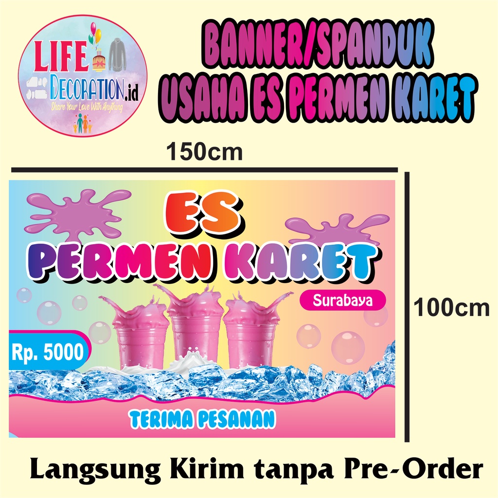 BANNER ES PERMEN KARET / SPANDUK ES PERMEN KARET