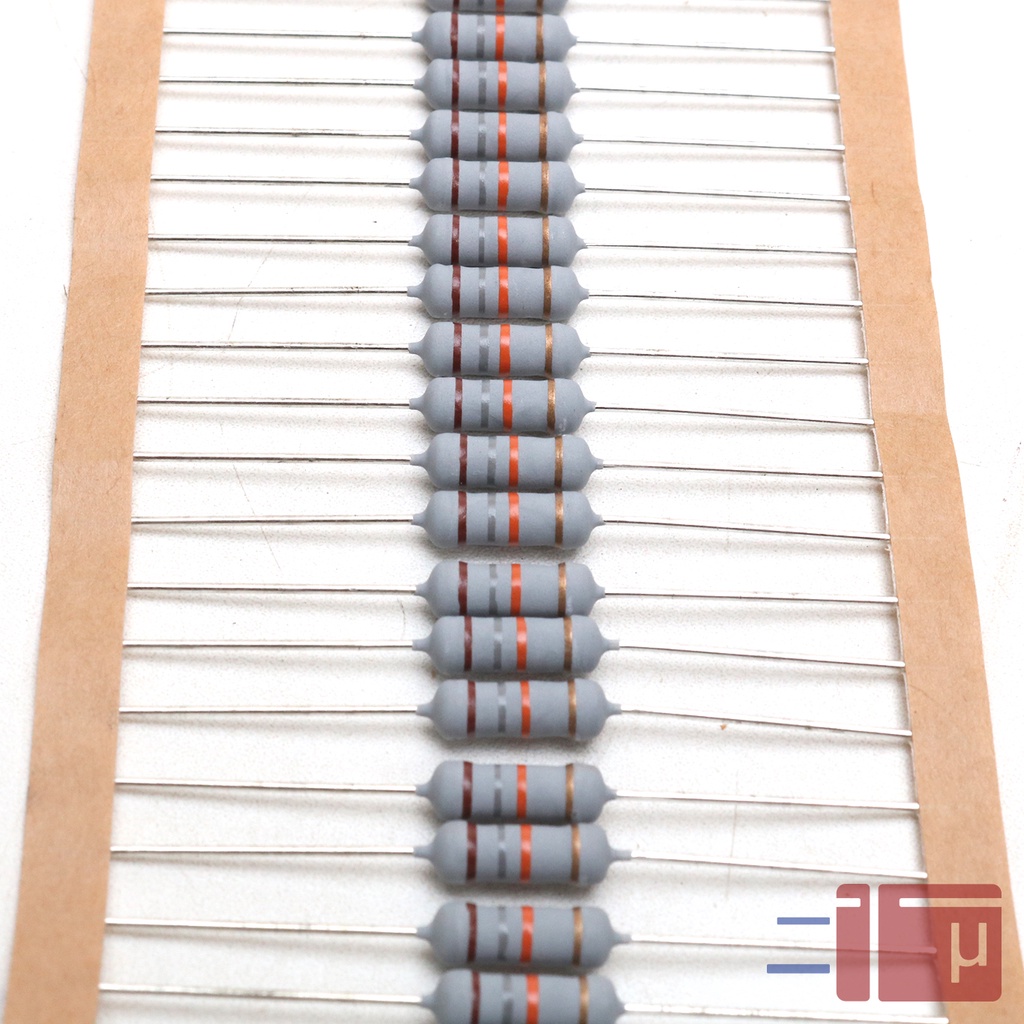 x10 Resistor 18K 1W Metal Oxide 5% Taiwan Kaki Tembaga