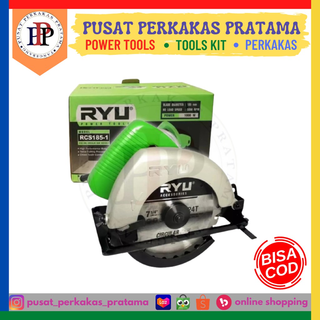 RYU MESIN POTONG KAYU RYU RCS 185-1 MESIN GERGAJI KAYU CIRCULAR SAW