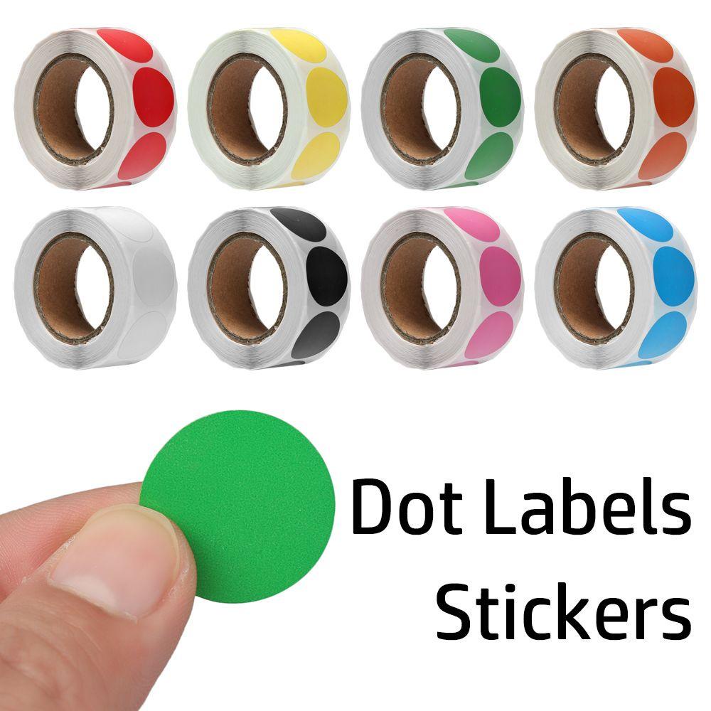 Populer 500Pcs/Roll Dot Label Stiker Perlengkapan Pesta Ulang Tahun Hadiah Kemasan Label Warna Dekorasi Rumah Sticker