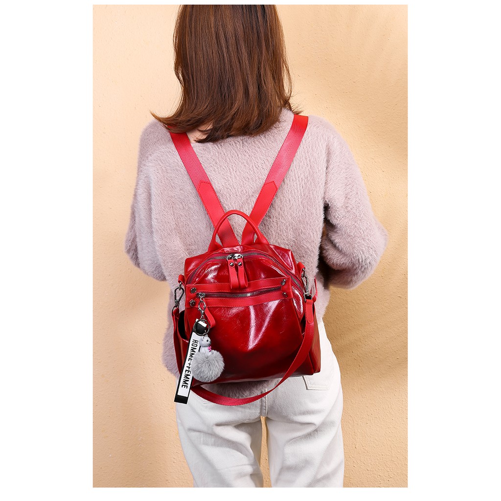 COD√ Multifungsi Selempang Tas Ransel Wanita  Backpack Punggung IMPORT FASHION CANTIK sling bag 6991