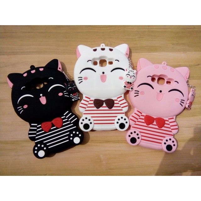 Case Silikon 3d Samsung J2 Prime Karakter Kucing Hitam Softcase Silicon