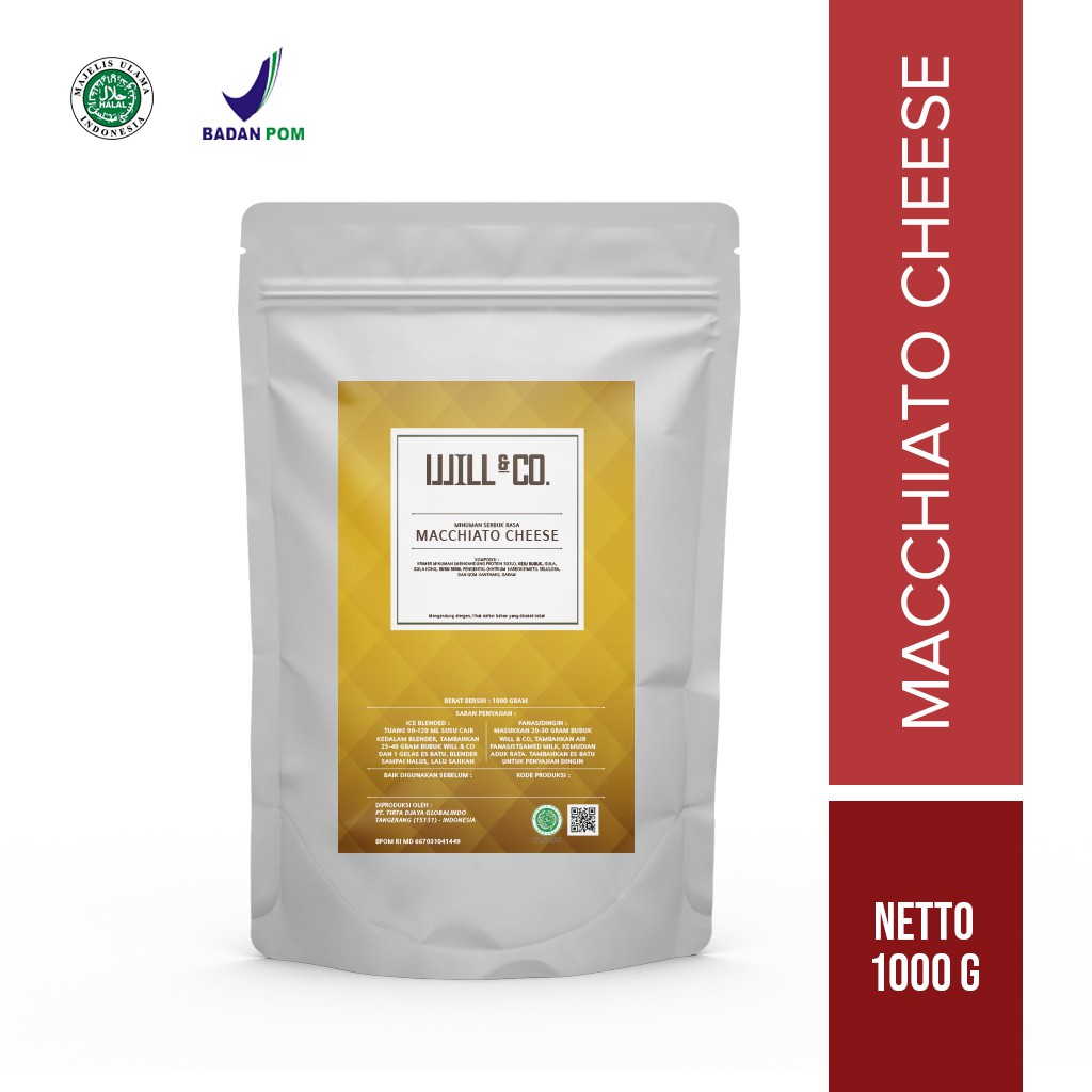 

Will&Co Premium Powder Macchiato Cheese 1Kg