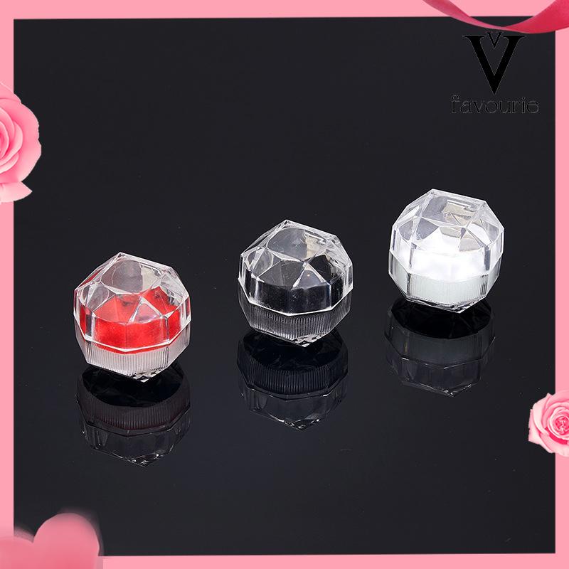 [COD]Kotak Cincin Mini Kotak Perhiasan Plastik Stud Earrings Cincin Kalung Perhiasan Kotak Kemasan Kotak Display-FA