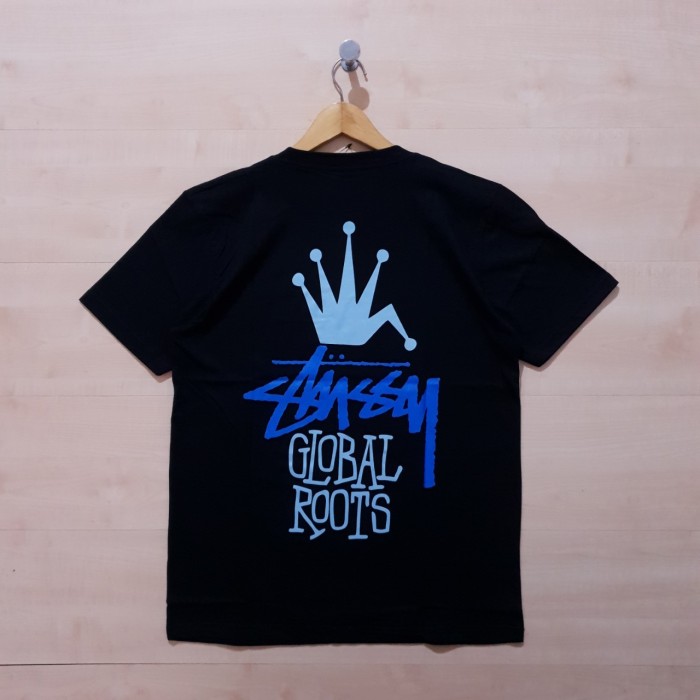 KAOS T SHIRT STUSSY GLOBAL ROOTS TEE TIE DYE - M