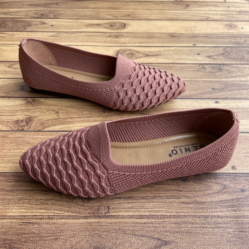 Sepatu flat Wanita Rajut Impor Genio