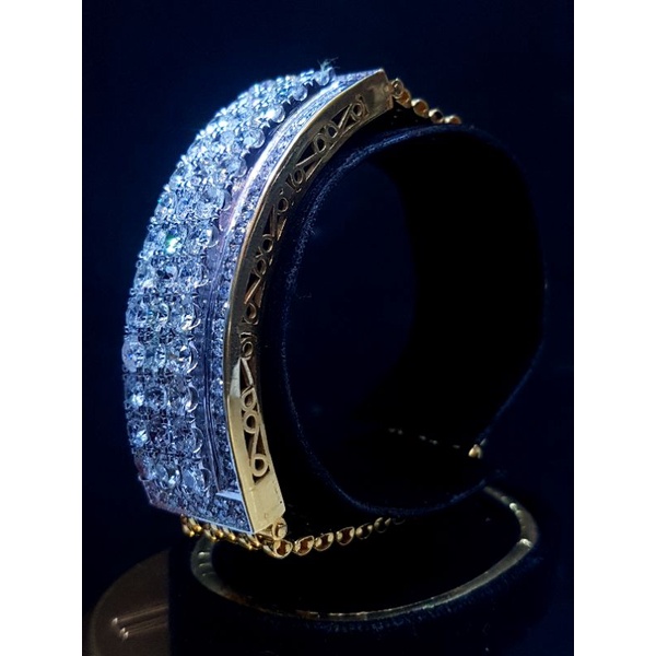 Gelang Berlian Mewah Emas Kuning