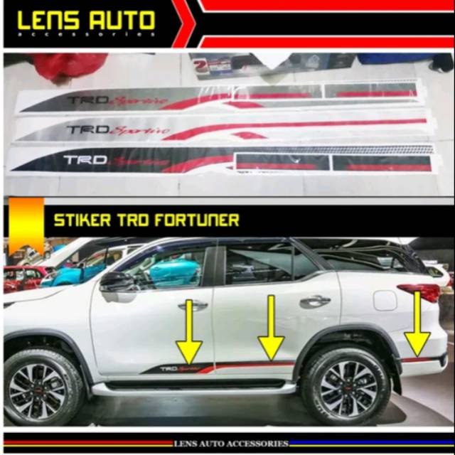 STIKER FORTUNER TRD - STIKER ALL NEW FORTUNER TRD 2016